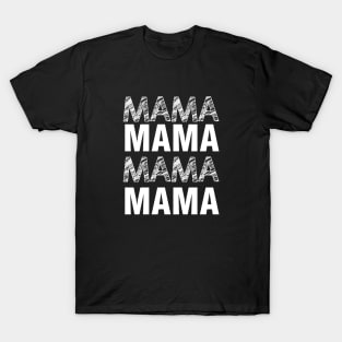 Mama Womens Wife Mom Letter Print Women Funny Graphic Mothers Day T-Shirt